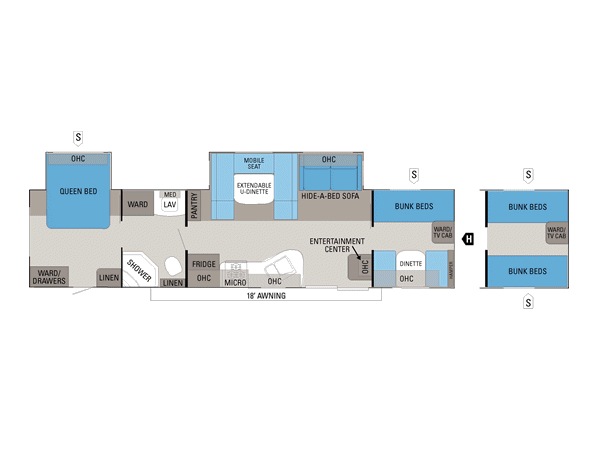 2013 Jayco Jay Flight 36 BHDS Travel Trailer Camper