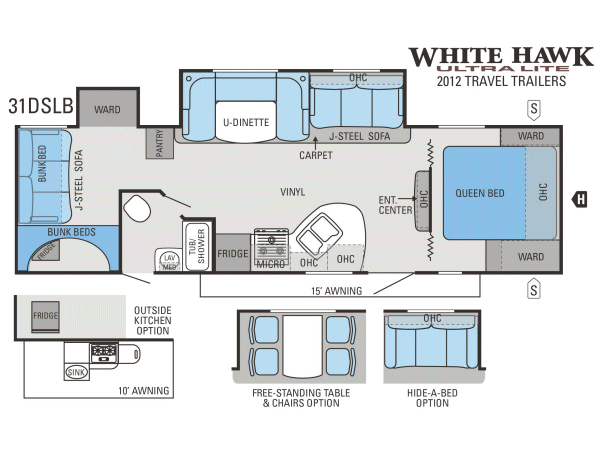 2012 Jayco White Hawk 31 DSLB Camper